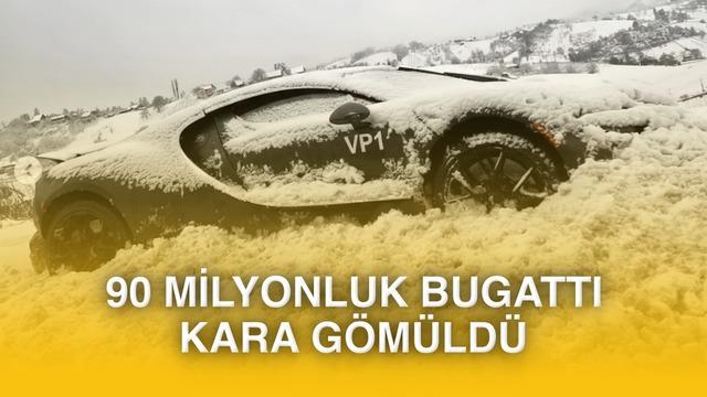 90 Milyon TL'lik Bugatti Tourbillon kara saplandı, 1.800 beygirlik araç kazma kürekle kurtarıldı