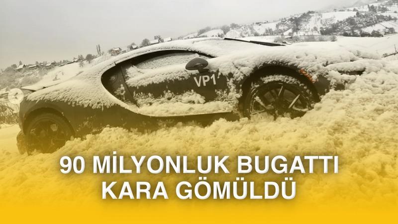 90 Milyon TL'lik Bugatti Tourbillon kara saplandı, 1.800 beygirlik araç kazma kürekle kurtarıldı