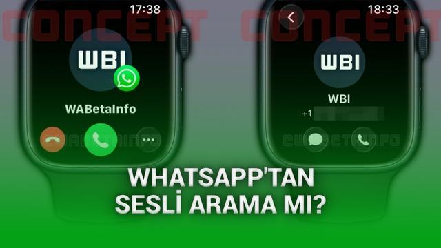 Apple Watch'a WhatsApp'tan sesli arama özelliği gelirse böyle görünecek