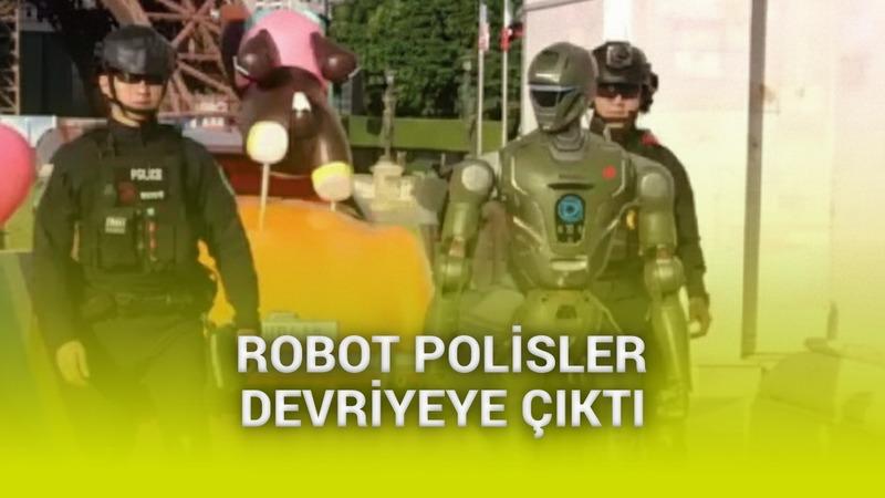 Çin'de terminatöre benzeyen insansı robot polisler devriye atmaya başladı [Video]