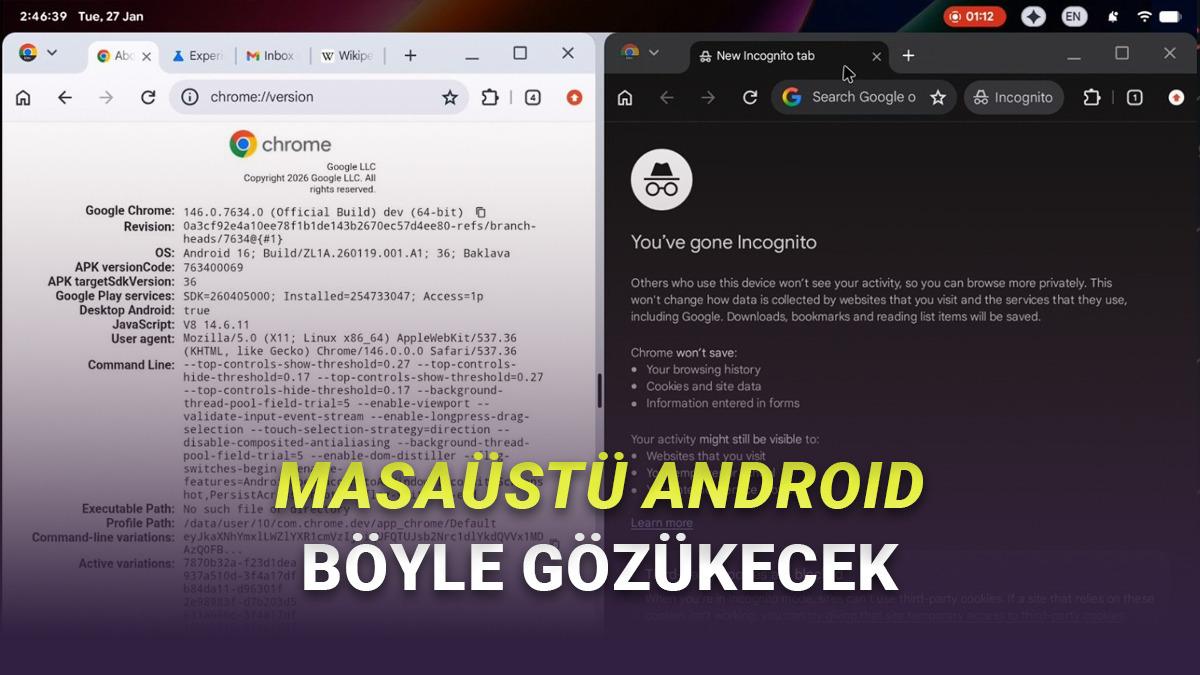 Android'in Windows 11'i Aratmayacak Yeni Masaüstü Modunun Ekran Görüntüleri Ortaya Çıktı [Video]