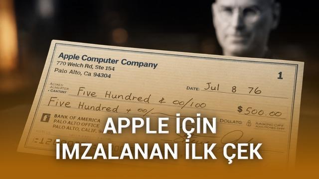 Steve Jobs'ın Apple'ı kurarken yazdığı ilk çek tarihi bir fiyata satıldı
