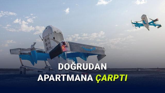 
                         Amazon'un Kargo Teslimat Drone'u Bir Apartmana Çarptı [Video] 
                    