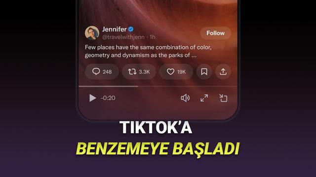 X'in Video Oynatıcısının Tasarımı Değişti: İyice TikTok'a Benzemeye Başladı!