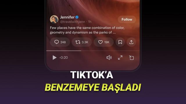 X'in Video Oynatıcısının Tasarımı Değişti: İyice TikTok'a Benzemeye Başladı!