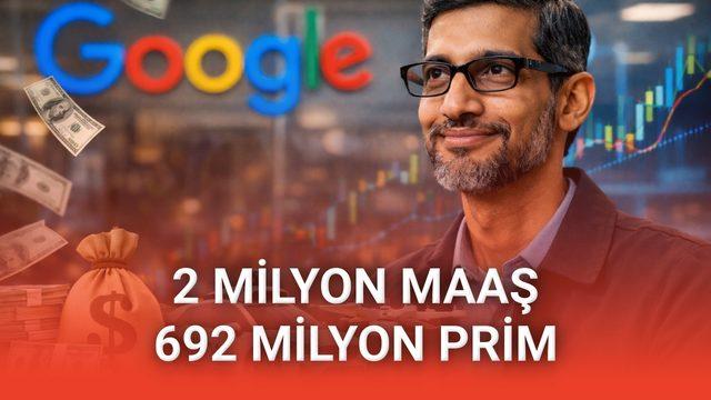 Google, CEO Sundar Pichai'ye 3 Yıl İçin 692 Milyon Dolar Maaş Teklif Etti