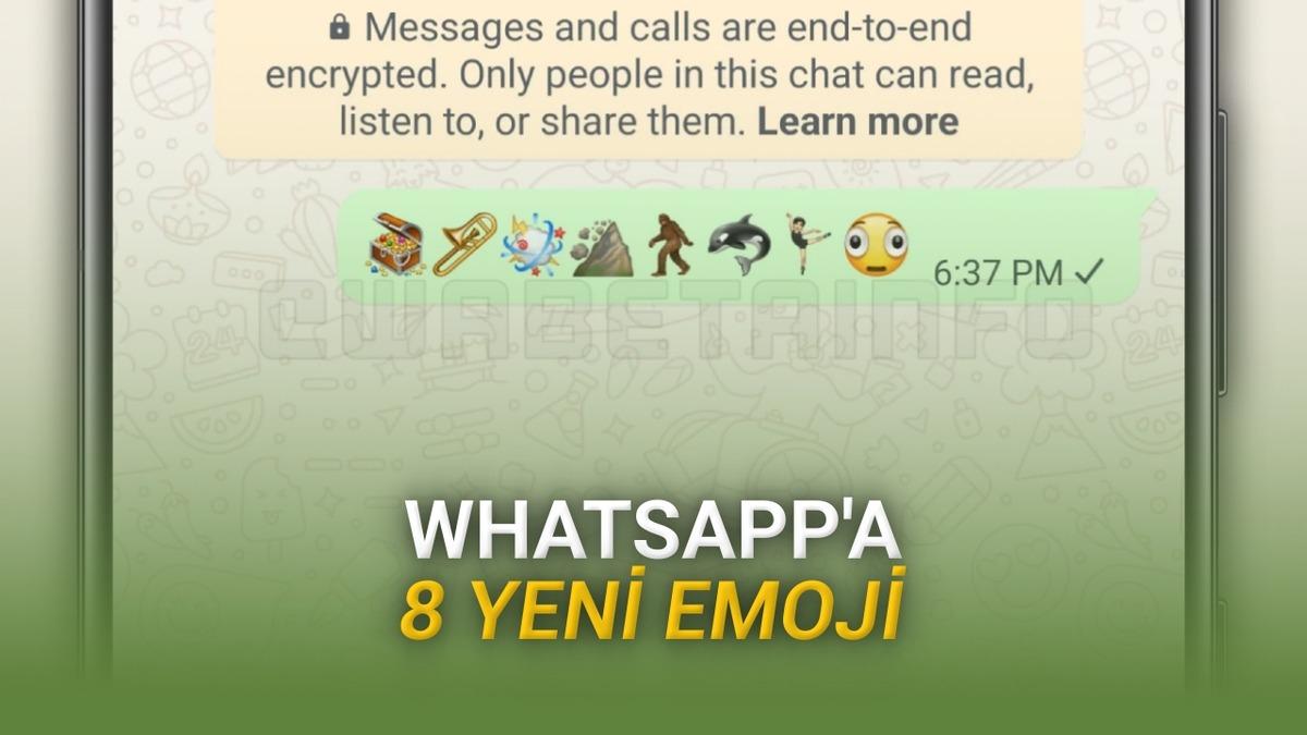 WhatsApp’a 8 Yeni Emoji Geliyor