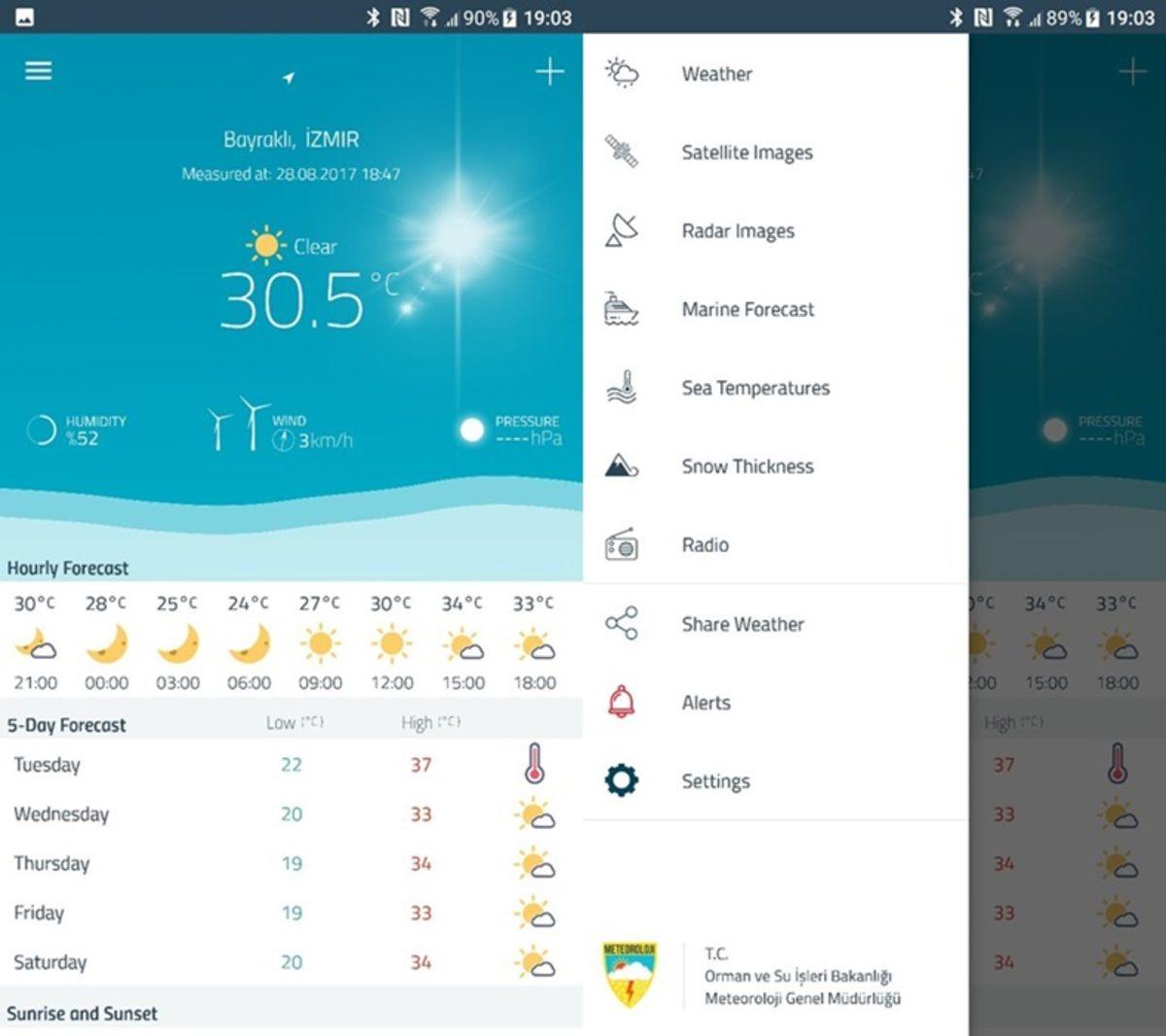 Android için En İyi Ücretsiz 5 Hava Durumu Uygulaması