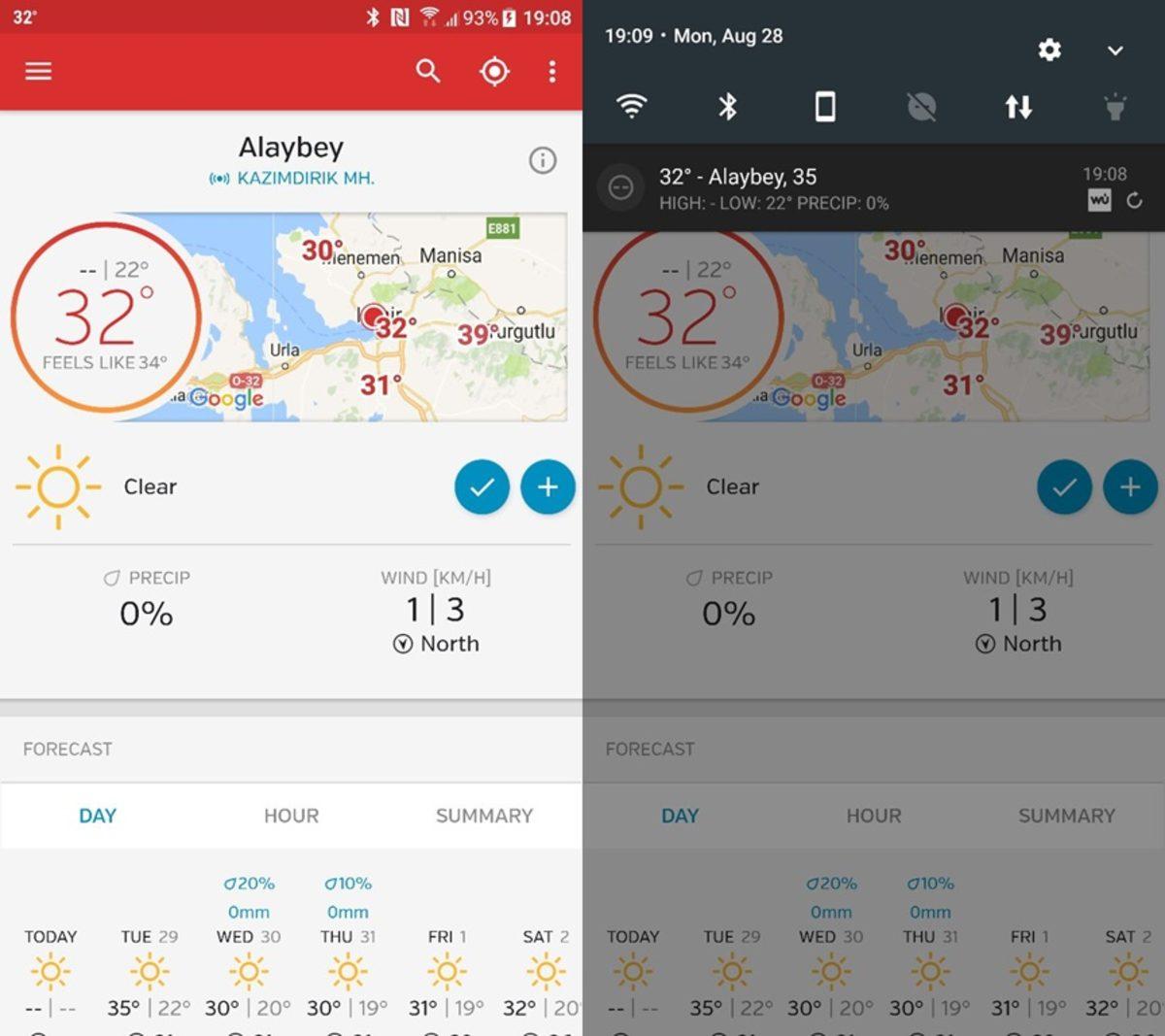 Android için En İyi Ücretsiz 5 Hava Durumu Uygulaması