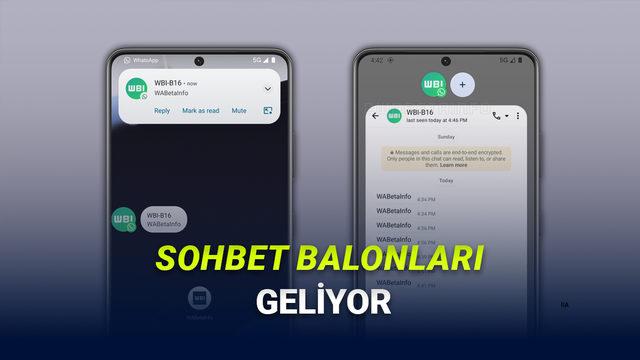 WhatsApp'a Çok İşinize Yarayacak Messenger Benzeri Sohbet Balonları Geliyor