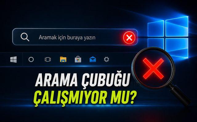Windows 10 Arama Çubuğu Çalışmıyor Sorunu ve Kesin Çözüm Yolları