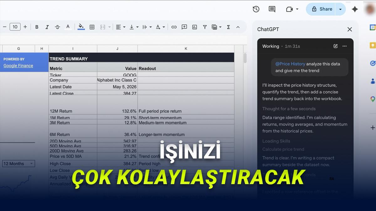 ChatGPT, Resmen Excel ve Google E-Tablolar'a Geldi: Ne İşe Yarayacak?