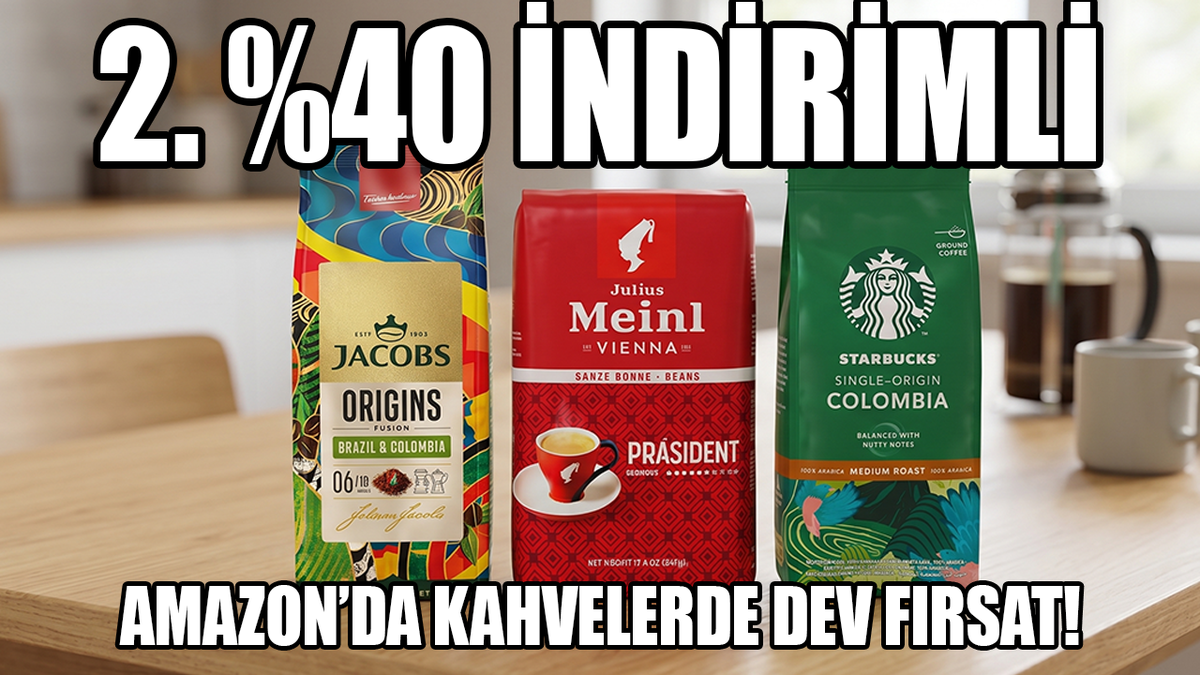 Amazon'da onlarca çeşit kahvede 2. ürün %40 indirimde!