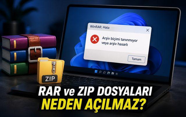 Arşiv Biçimi Tanınmıyor veya Arşiv Hasarlı Hatası Nasıl Çözülür?