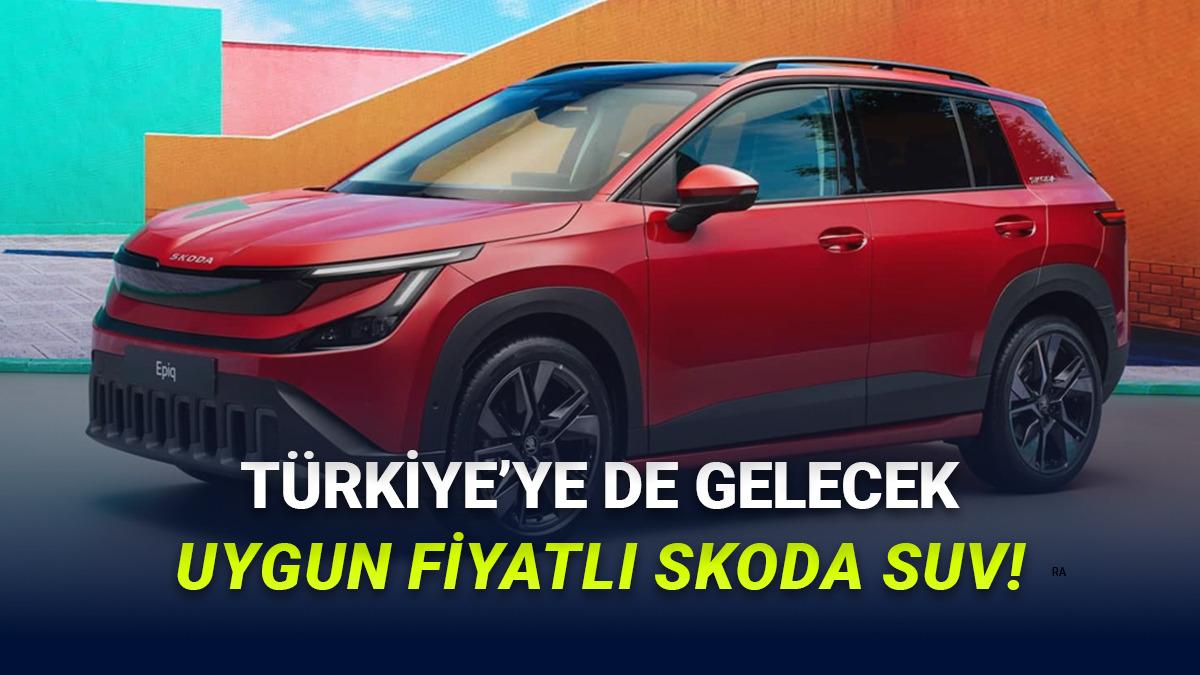 Skoda, Türkiye'ye de Gelecek Uygun Fiyatlı Elektrikli SUV'u Epiq'i Tanıttı!