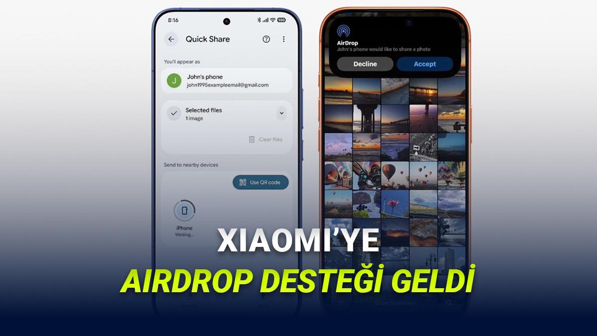 Xiaomi Telefonlara AirDrop Desteği Geldi! iPhone'lar ile Dosya Aktarımı Yapılabilecek