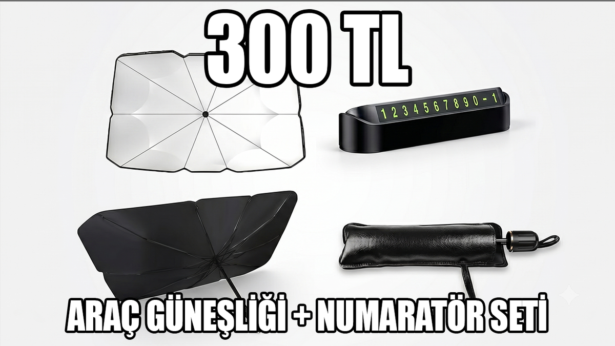 Amazon'da araç gölgeliği + numaratör setinde fırsat!