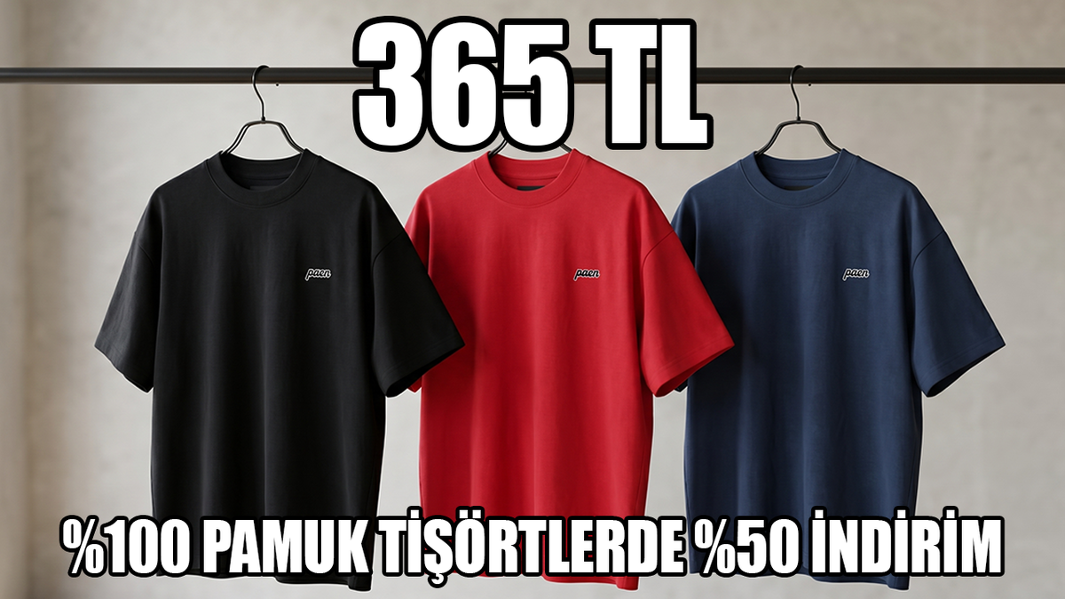 Paen'de tüm tişört modellerinde sepette net %50 indirim!