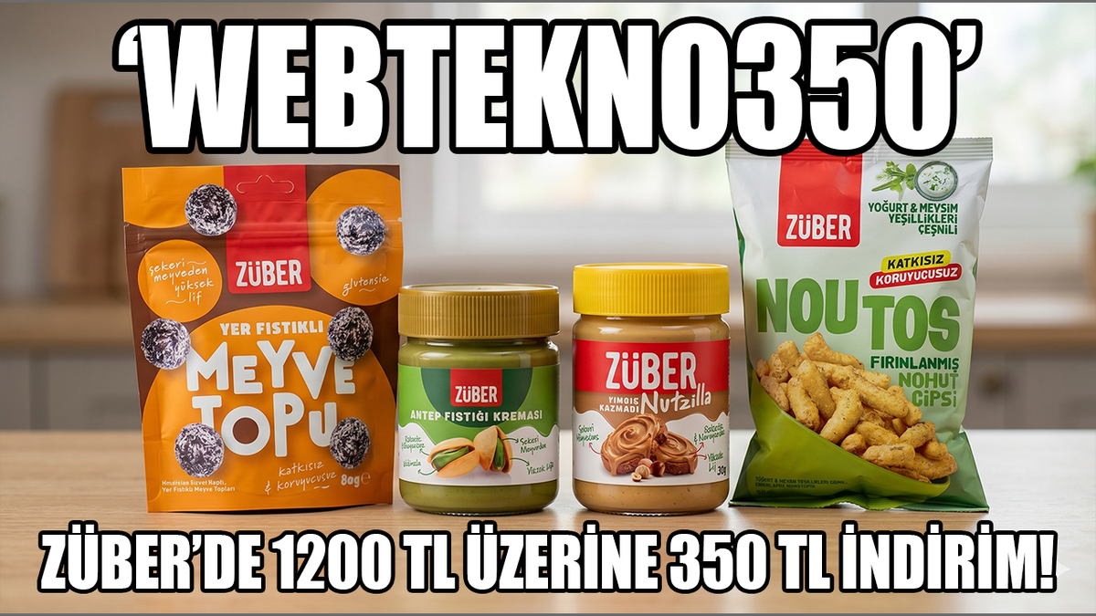 Züber'de tüm ürünlerde 1200 TL ve üzeri alışverişe 350 TL indirim!