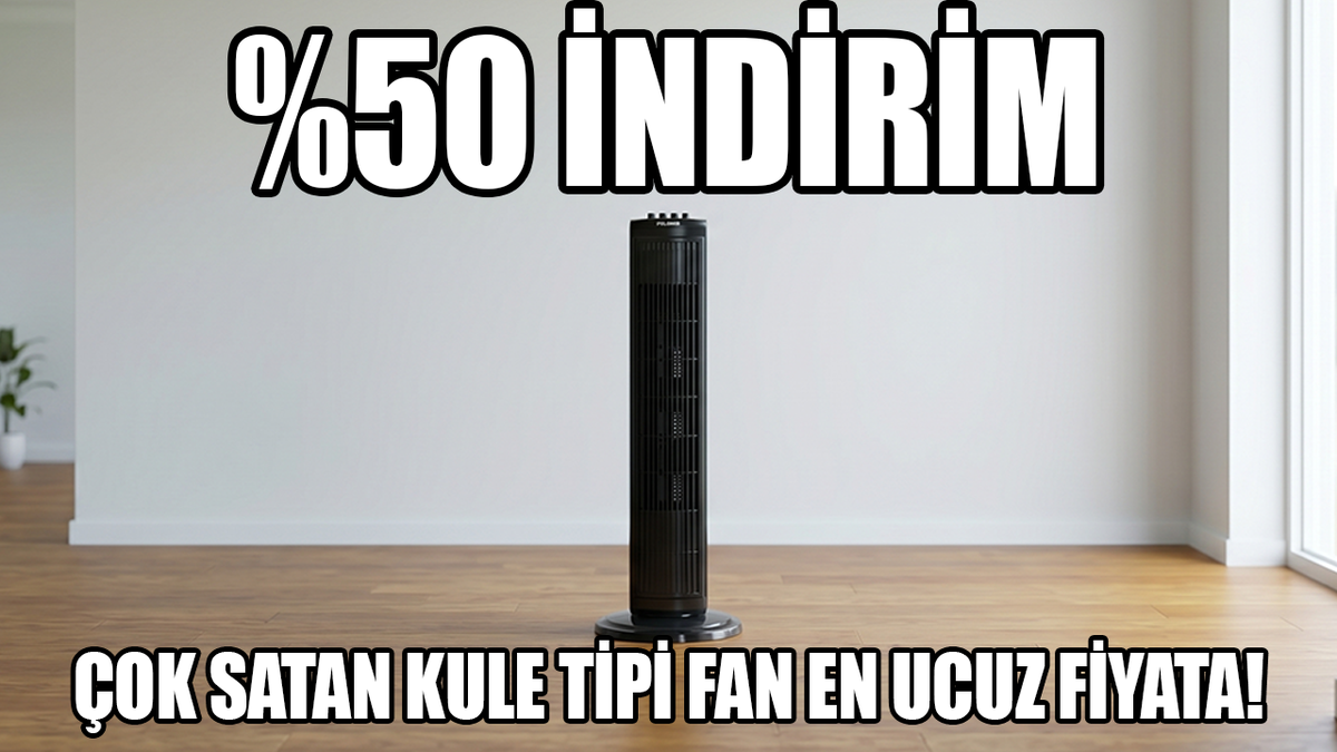 Pelonis kule tipi fan, %50 indirime ek 500 TL kuponla satışta!