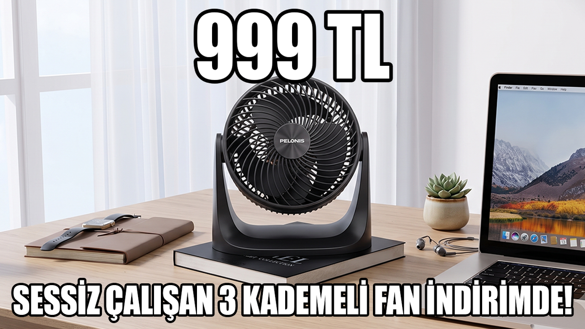 Pelonis 3 aşamalı sessiz çalışan masa fanında %60 indirim!