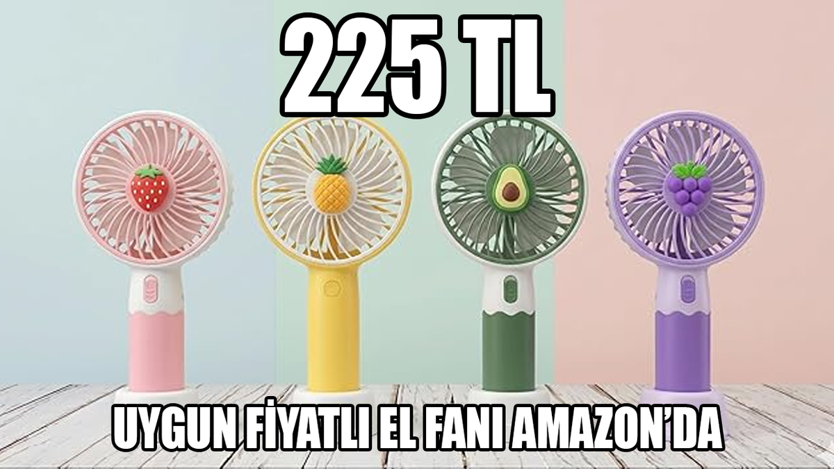 Taşınabilir, uygun fiyatlı el fanı Amazon'da indirimde!