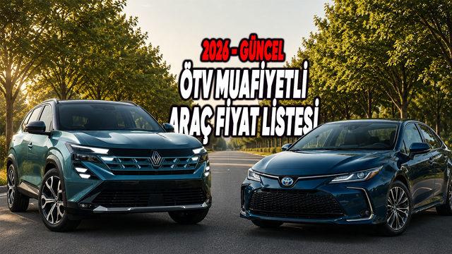 GÜNCEL: ÖTV Muafiyetli Tüm Araçlar Fiyat Listesi - Ağustos 2026 ÖTV'siz Araba Fiyatları