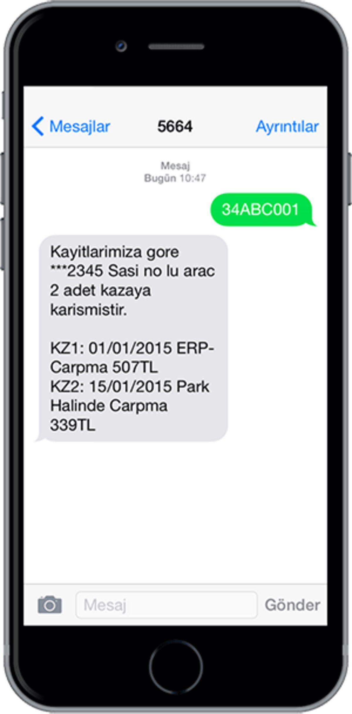 sms sorgulama