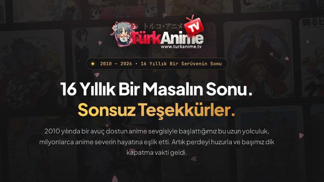 Efsane Anime Platformu Türk Anime TV Kapandı!
