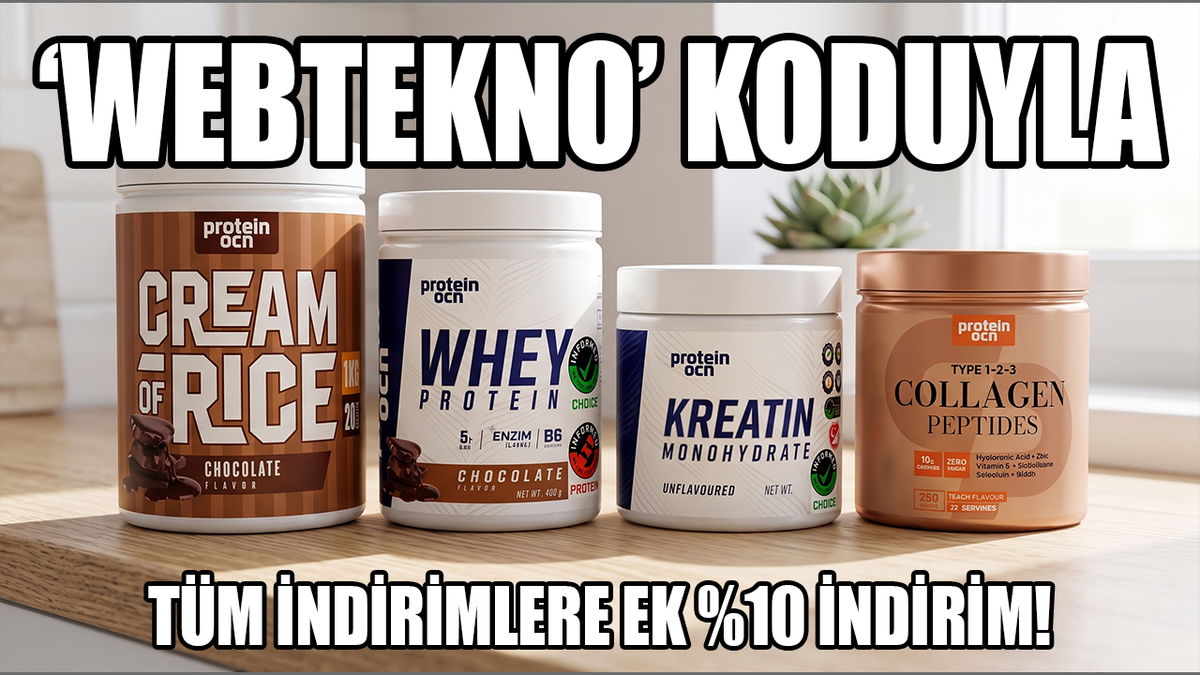 Tüm ürünlerde tüm indirimlere ek %10 indirim kodu: ''webtekno''