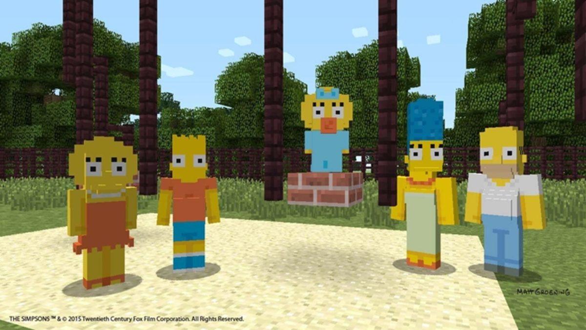 Xbox’a Minecraft İçin Simpsons Karakter Paketi Geliyor