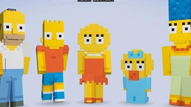 Xbox’a Minecraft İçin Simpsons Karakter Paketi Geliyor