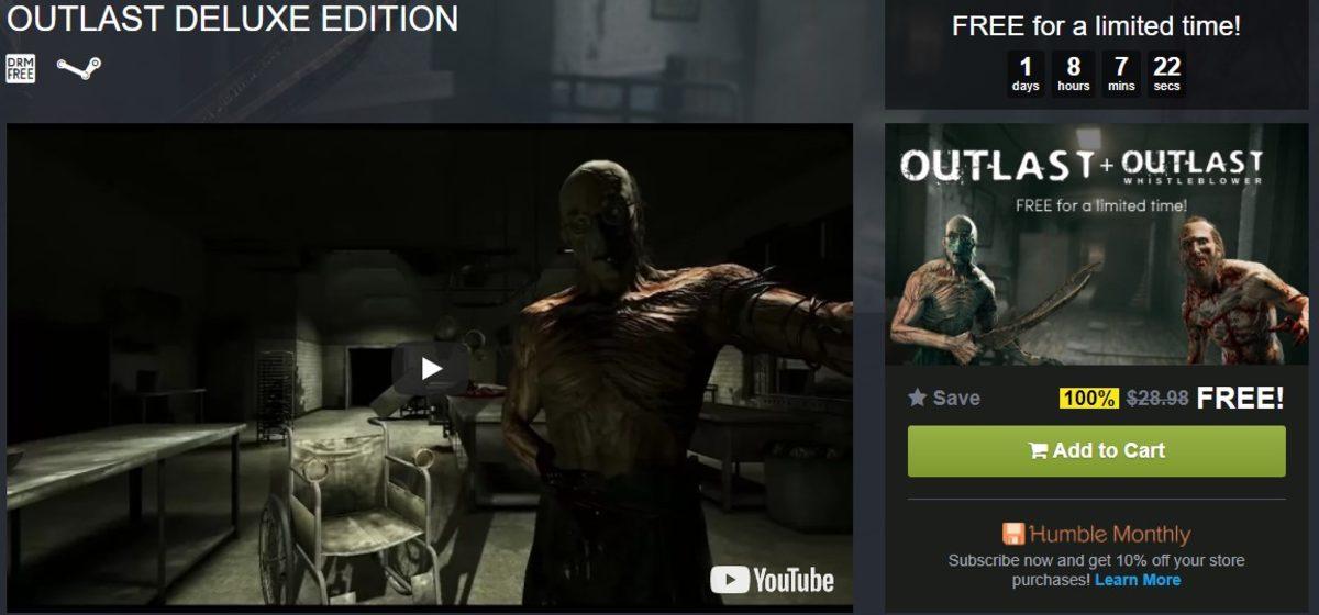 Steam’de 31 TL’ye Satılan Outlast, Kısa Süreliğine Tamamen Ücretsiz Oldu!