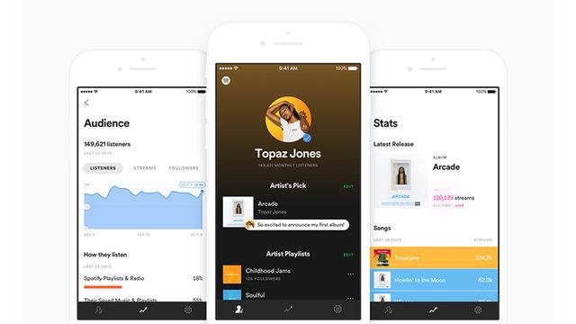 Spotify, Sanatçılar İçin Özel Uygulaması "Spotify For Artists’i" Duyurdu