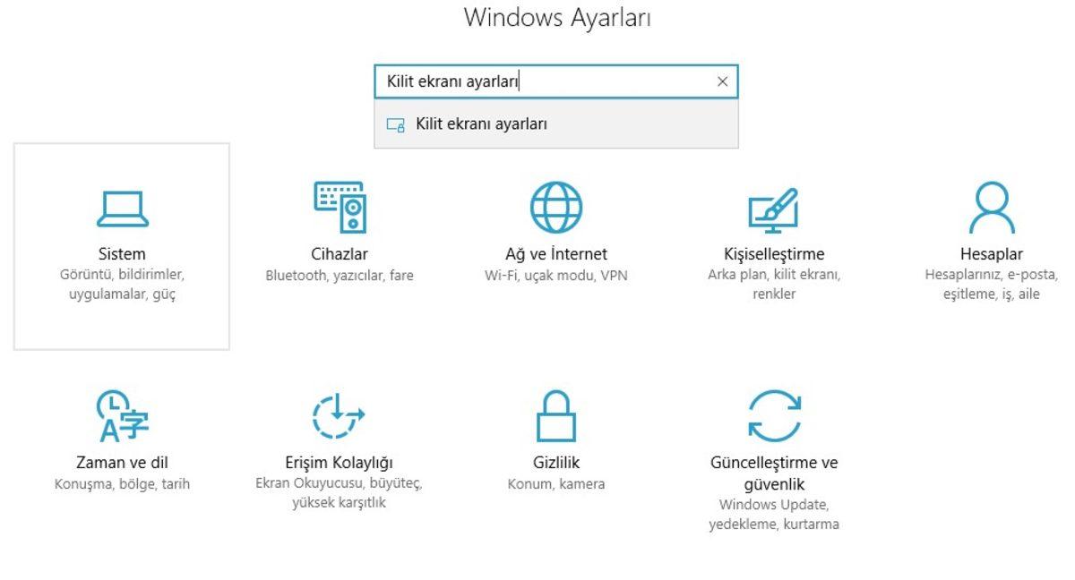 Windows 10 Kilit Ekranında Yer Alan 