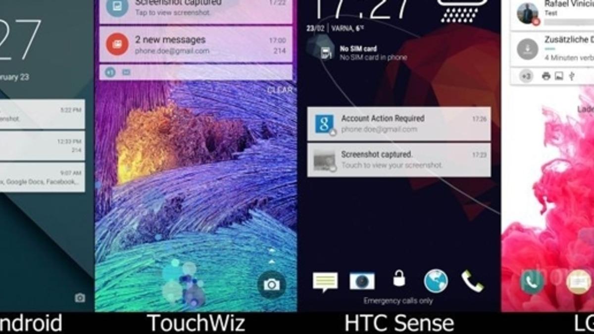 Andorid Lollipop Güncellemesiyle Gelen Arayüz Değişimi