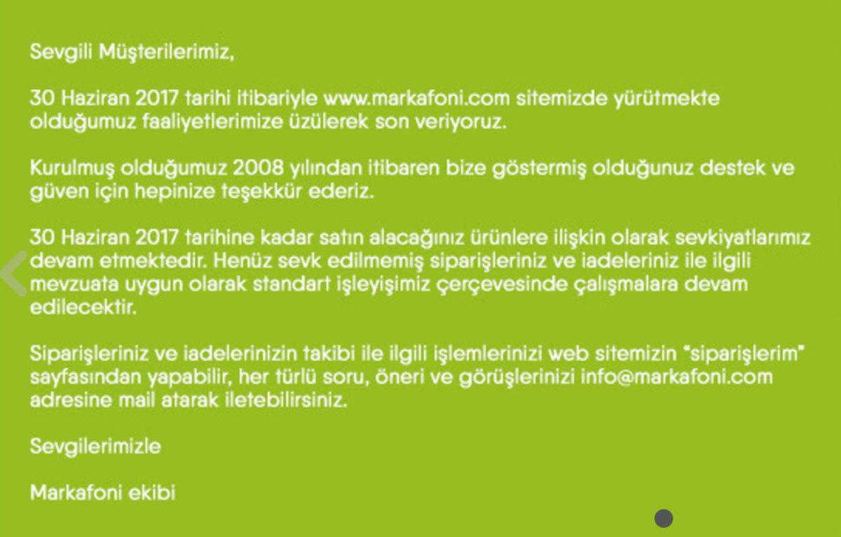 Ünlü E-Ticaret Sitesi Markafoni Kapanıyor!